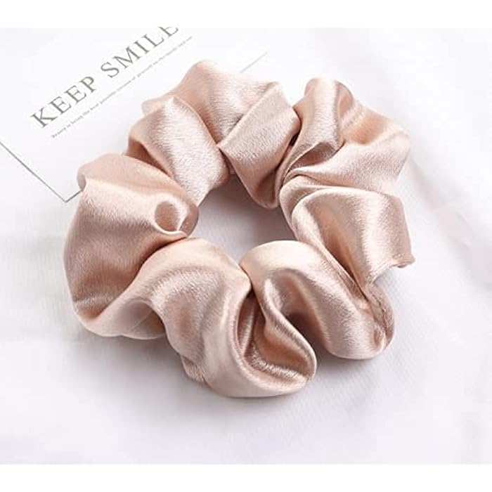 Women's Satin Silk Velvet Elastic Hair Holder (Pink) - Image 3